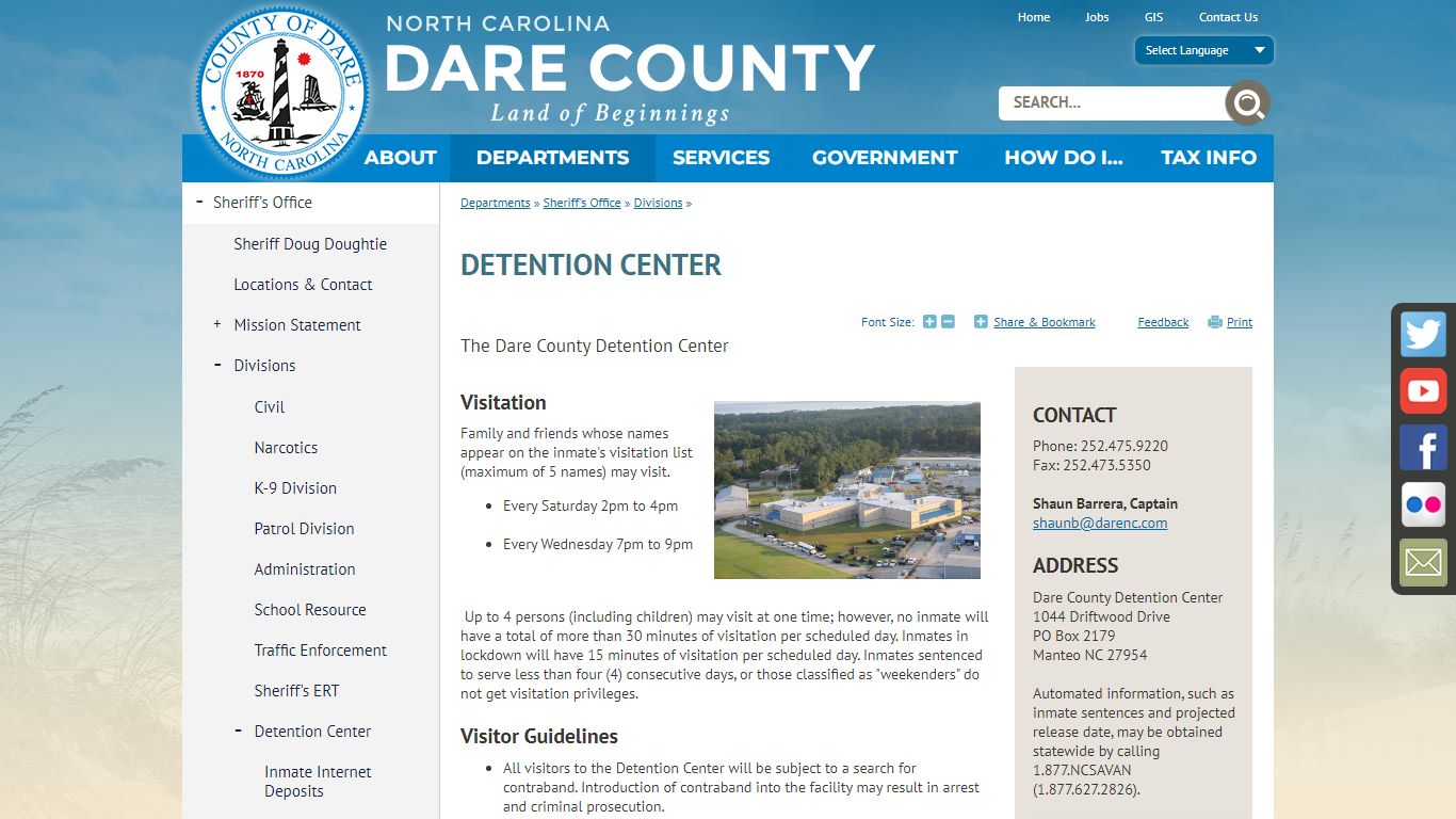 Detention Center - Dare County, North Carolina